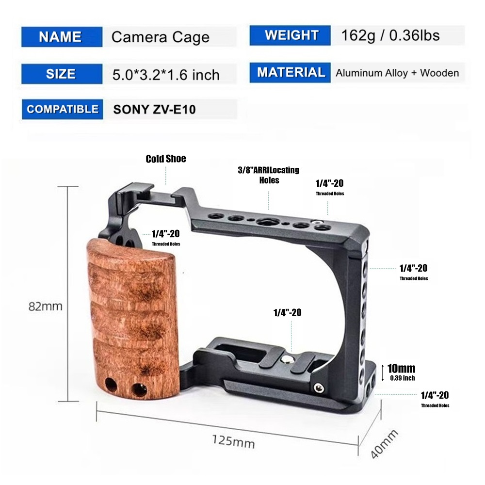 소니 ZV-E10 카메라 케이지 (콜드슈, 1/4''  - Sony Camera Zv-E10 리뷰 및 가격