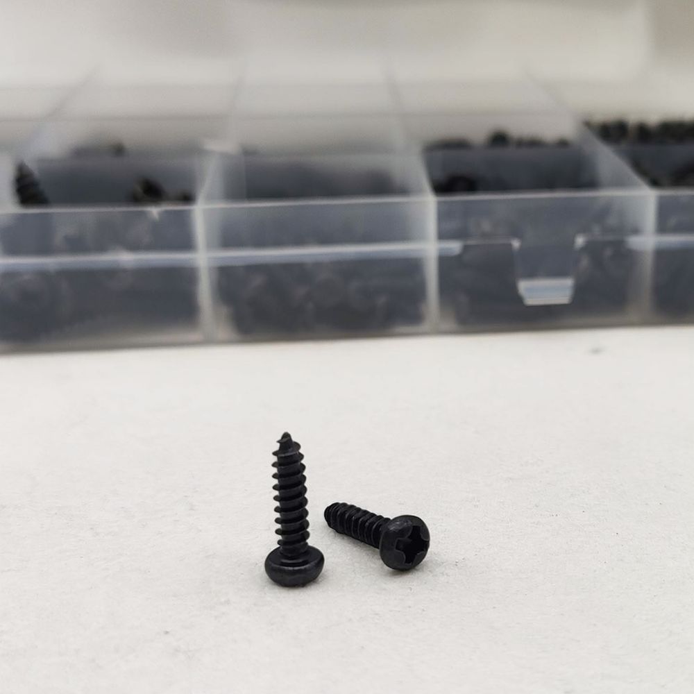 검은색 탄소강 재질의 자가 태핑 나사, 평평한 머리,  - Electronics Repair Hobby 리뷰 및 가격